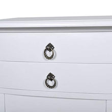 vidaXL Comodino 2 Cassetti Bianco Cassettiera Tavolino Notte Armadietto Madia
