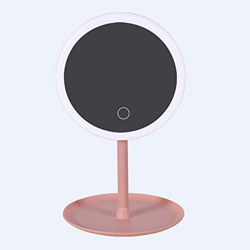 WEHOLY Specchio per Il Trucco a LED con Specchio da Tavolo Leggero da Tavolo Specchio da toeletta per dormitorio Specchio con Luce Ricaricabile Specchio di Bellezza per Ragazza