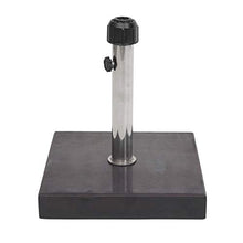 Mendler Base Piede per ombrellone Quadrata HWC-F92 Granito Marmorizzato 24kg Nero