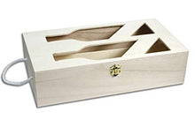 Vetrineinrete® Cassetta portabottiglie in Legno A 2 posti Scomparti Personalizzabile Scatola per Bottiglie di Vino Champagne per decoupage 93099 X64