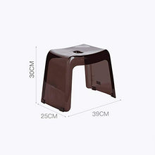 H-M-Shelf Bagno Sgabello da Bagno Antiscivolo, Sgabello per la casa in plastica, Sgabello per Bambini, Sgabello per Bambini, Sgabello Doccia 39x25x30cm (Color : Brown)