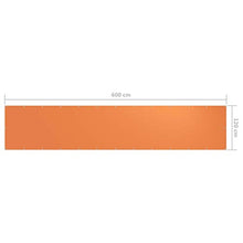 vidaXL Paravento da Balcone Arancione 120x600 cm in Tessuto Oxford