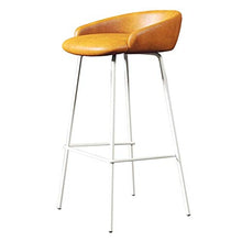 Sgabello Da Bar Vintage Sgabello sedia Poggiapiedi Sedia da pranzo, con Cuoio sedile imbottito for la cucina Bar Caffetteria Patio Bancone Sgabello metallo bianco Leg Max.Carico 400lb Altezza seduta: