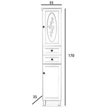 Shop Chic Arredo bagno in legno in stile decapè avorio con lavabo ante e cassetti