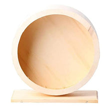 Pequeños Animales Ejercicio juguete para mascotas Rueda de madera silenciosa Spinner Silencio hámster Funcionamiento de madera Spinner Rueda juego juguete L
