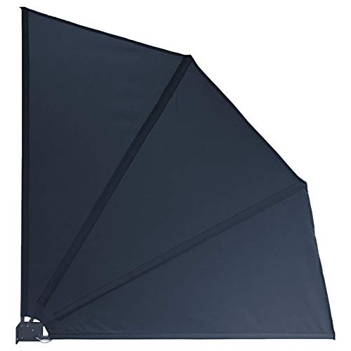QUICK STAR - Paravento per Balcone, 115 x 115 cm, in Tessuto, Grigio