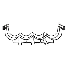 WENKO Portabottiglie di vino e portabicchieri - Pensile per armadio della cucina per 6 bicchieri e 4 bottiglie, Metallo, 43 x 15 x 23 cm, Nero