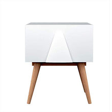 RCLD Comodini Toilette in Legno massello Camera da Letto Principale Soggiorno Assemblaggio Armadietto Laterale Legno + Altri (Color : White, Size : 43 * 42 * 51cm)