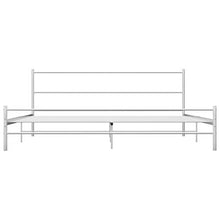 BIGTO - Struttura letto in metallo acciaio per camera da letto, 160 x 200 cm, colore: Bianco