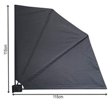 QUICK STAR - Paravento per Balcone, 115 x 115 cm, in Tessuto, Grigio