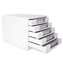 LCA Schedario Classificatore Verticale Schedario, File Cabinet di Archiviazione A Cinque Livelli Desktop, Cassetto A 5 Strati Scatola di Archiviazione per File A4 Uso Ufficio