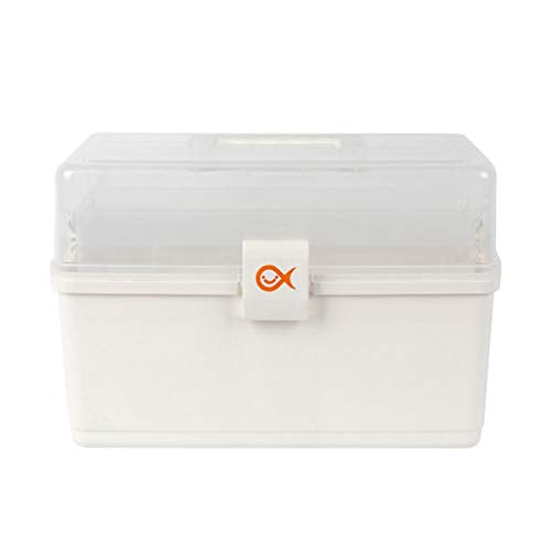 Scatola per Medicinali Medicina Box, Portable, Medicina dell'organizzatore di immagazzinaggio, Medicina bagagli, Multi-Function Storage Box, di grande capacità, Bianco Contenitore per Medicinali