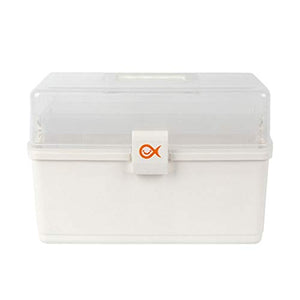 Scatola per Medicinali Medicina Box, Portable, Medicina dell'organizzatore di immagazzinaggio, Medicina bagagli, Multi-Function Storage Box, di grande capacità, Bianco Contenitore per Medicinali