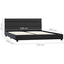 Festnight Giroletto con LED Struttura Letto Singolo Moderno in Similpelle Letto con Luce LED 120x200 cm