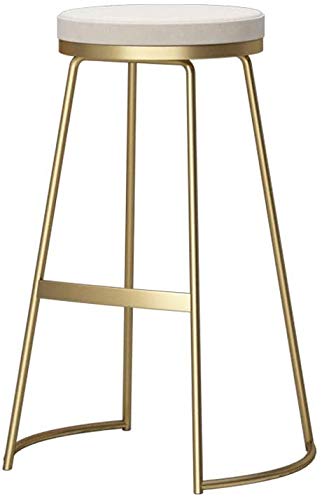 Sgabelli Poggiapiedi Ingresso Nordic Semplice di Legno Solido Gold Bar Stool Tea Shop Cafe Bar Sedia Alta Sgabello Casual QAF1007 (Size : A:53X75cm)