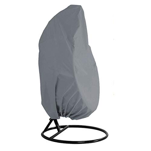 AJAMQ Copertura per Sedia Sospesa, 210D Oxford Impermeabile Copertura Protettiva Resistente Antivento della Sedia A Dondolo Copertura per Sedia A Dondolo Sospesa,Grigio,190 * 115cm