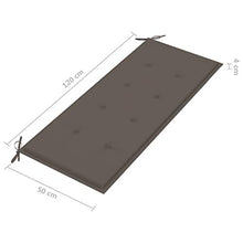 vidaXL Panca da Giardino con Cuscino 120 cm in Massello di Acacia