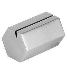 Conkergo Supporto della Carta del Segno della Carta del Tavolo della Tavola dell'Acciaio Inossidabile del Supporto per La Caffetteria del Ristorante (Forma Esagonale)