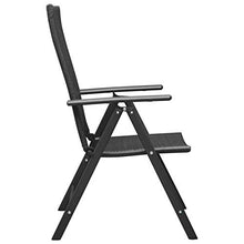 Tidyard Sedie da Giardino 4 pz in Polyrattan Nero,Set Sedie da Giardino,Perfetto Come Tavolo da Campeggio, da Buffet, da Cucina