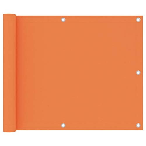 vidaXL Paravento da Balcone Arancione 75x300 cm Tessuto Oxford