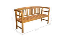 Panchina da giardino con bracciolo, poltrona da giardino in legno massiccio per giardino, cortile, terrazza, patio, prato, 157 x 45 x 82,5 cm