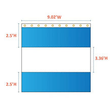 Tenda in vinile per esterni con pannello di telone trasparente, 510 g, resistente alle intemperie, per patio, esterni, con occhielli antiruggine, per pergola, portico, gazebo (8,36 x 9,02 W, grigio)