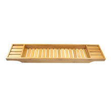 Gxfeng Vasca da Bagno Vassoio portaoggetti in bambù Ecologico, mensola per Il Bagno Cornice in Legno massello per Vasca Libreria Mobile per la Maggior Parte dei bagni, 70 x 14 x 4,5 cm