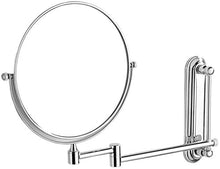 DIELUNY Specchio per Trucco Specchi per Trucco, Specchio a Parete Specchio in Metallo con Cornice Rotazione a 360 ° Specchio da Bagno Pieghevole Specchio cosmetico bifacciale Specchio di Bellezza