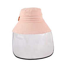 TOYANDONA Cappello a Visiera Integrale Visiera Trasparente Copricapo Protezione per Il Viso Protezione per Il Viso Anti Sputo Anti-Nebbia Visiera Cappello per Cucina Forniture Esterne Rosa