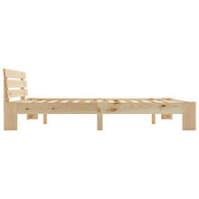 BIGTO - Struttura per letto in legno di pino massiccio, per camera da letto, stile C, 160 x 200 cm, colore: Naturale