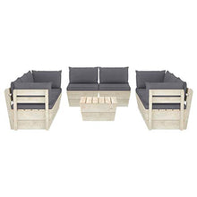 Tidyard Set 9 Divani Pallet Angolari Modulari da Giardino Esterno in Legno di Abete con Cuscini,Divano Angoalre,Divani Componibili,Divano Pallet da Giardino in Legno,Divani Modulari da Giardino