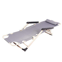 Generic Brands Sedia Pieghevole Portatile Lettino Pieghevole Lettino da Campeggio Poltrona da Esterno Grigio Chiaro con braccioli e poggiatesta Sit And Lie Dual Purpose