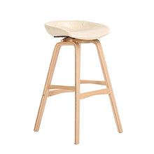 Sgabelli da Bar Sedia da Pranzo Sedia bar in legno, sedia da pranzo in stile nordico, cuscino in pelle PU / lino, sgabello da bar cucina, Una varietà di colori tra cui scegliere, Adatto per bar colazi