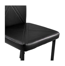 Sedute multifunzionali, 4pcs Quadrato Tavolo da tavolo Schienale Stile Croce Decorazione Nera Sedie da pranzo Nera Sedie all'aperto per portico, a bordo piscina, patio, giardino, balcone, cortile, arr