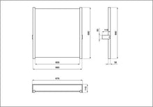 Specchio reclinabile con vetro di sicurezza 600x650 mm per anziani disabili