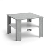 Vicco Tavolino da Divano Homer Tavolino da Soggiorno Cemento Bianco 60x60