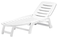GRAND SOLEIL, Boheme Greenpol, Lettino da Spiaggia, in polimeri riciclati, Dimensioni 147 x 64 x 89 cm, Colore Bianco