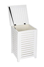 WENKO Cesto per la biancheria Oslo, Legno, 45 x 65 x 45 cm, Bianco