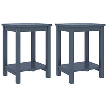 vidaXL Comodini 2 pz Grigio Chiaro 35x30x47 cm in Pino Massello