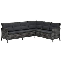 SKM Set Divani da Giardino 4 pz con Cuscini in Polyrattan Grigio (55.98kg)