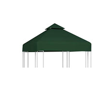 Zerone- Copertura Superiore per Gazebo in PVC,Tetto Gazebo Giardino Verde,Impermeabile,con 1 Copertura Superiore,16 Fascette,per Gazebo Quadrati a 2 Livelli