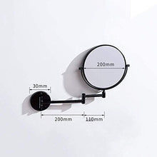 Trucco specchio con luci Specchio per il trucco Specchio cosmetico da 8 pollici Black Pieghevole Specchio da bagno Pieghevole 3x Specchio d'ingrandimento (Colore: nero Dimensione: 8 pollici 3x) per il