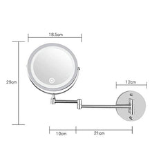 GAGP Specchio per Il Trucco Portatile Specchi per Trucco A LED con Specchio da Trucco Pieghevole per Montaggio A Parete A LED 10x per Bagno