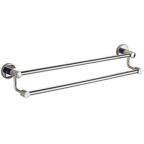Towel Rails Portasciugamani Muro per Bagno Porta Salviette Durevole in Acciaio Inossidabile 304 Doppia Barra Viti Porta Asciugamano per Bagno Cucina