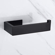 Melairy Bagno Portasciugamani Da Parete 304 SUS Acciaio Inossidabile con Montaggio a Muro, Design Moderno, Quadrato - Nero