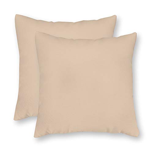 FabricMCC - Confezione da 2 copricuscini arancioni per esterni, colore: arancione, Tela, Taupe, 22 x 22