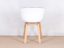 T0t0ro un set di 2/4 accogliente sedia da bagno, poltrona, cucina/soggiorno/balcone sedia con gambe in legno massello di faggio, stile nordico, confortevole cuscino spugna schienale e sedile (4, blu)
