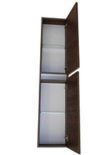 tft Mobile da Bagno a Colonna 2 Ante in Melaminico 35x18x160cm Ibiza Tabacco Scuro
