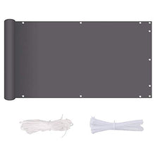 Losxy Frangivista Telo Frangivento 80x750cm, con Occhielli, Fascette e funi Frangivista Ringhiera Impermeabile Anti-UV Traspirante per Campo Sportivo, Giardino, Balcone - Gray