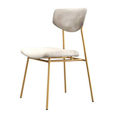 LLT Pratiche Sgabello moderno Sedie da pranzo per Living Room | Gambe colazione Chair flanella imbottite e metallo | Creativo Designer Camera sedia di svago sgabello,bianca